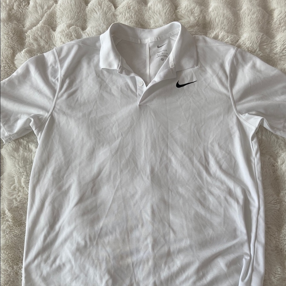 Nike White Polo Shirt Classic Design